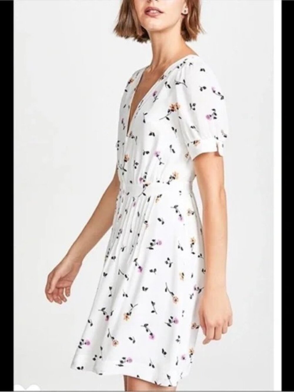 Madewell Daylily Pintuck Sweet Blossoms Button Front Mini Size 6 Cottagecore